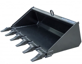 mini skid steer low profile tooth bucket | blue diamond