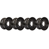 set of 4 titan wheels 16.5x8.25 - 7 1/2" offset 8x8 bolt black