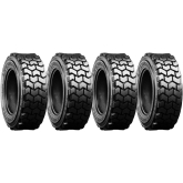 set of 4 10x16.5 10-ply lifemaster skid steer extreme duty tires