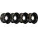 set of 4 titan wheels 16.5x8.25 - 4 3/8" offset 8x8 bolt black