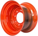 set of 4 titan wheels 16.5x8.25 - 4 3/8" offset 8x8 bolt - orange